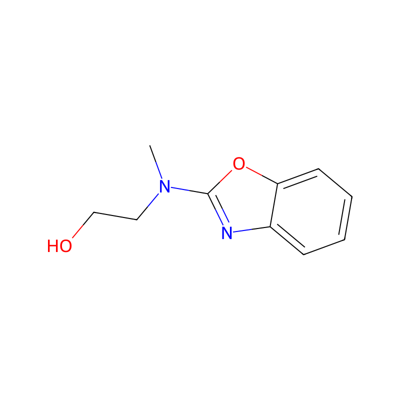 2-(Benzooxazol-2-yl-methyl-amino)-ethanol 分子结构式