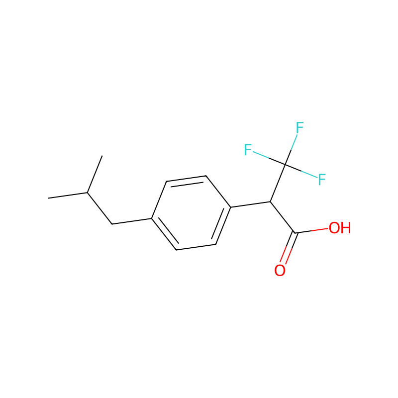 alpha-(Trifluoromethyl)-p-isobutylphenylacetic acid molecular structure