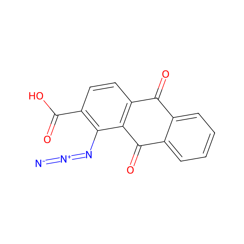 Molekülstruktur von 1-Azido-9,10-dioxo-9,10-dihydroanthracene-2-carboxylic acid