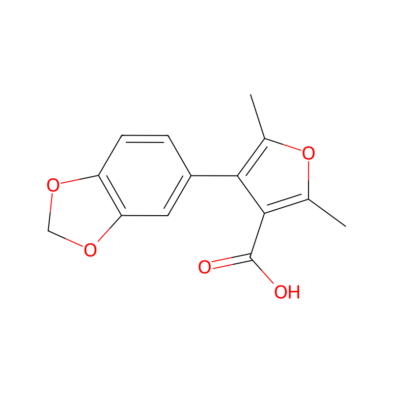 4-(1,3-Benzodioxol-5-yl)-2,5-dimethyl-3-furoic acid molecular structure