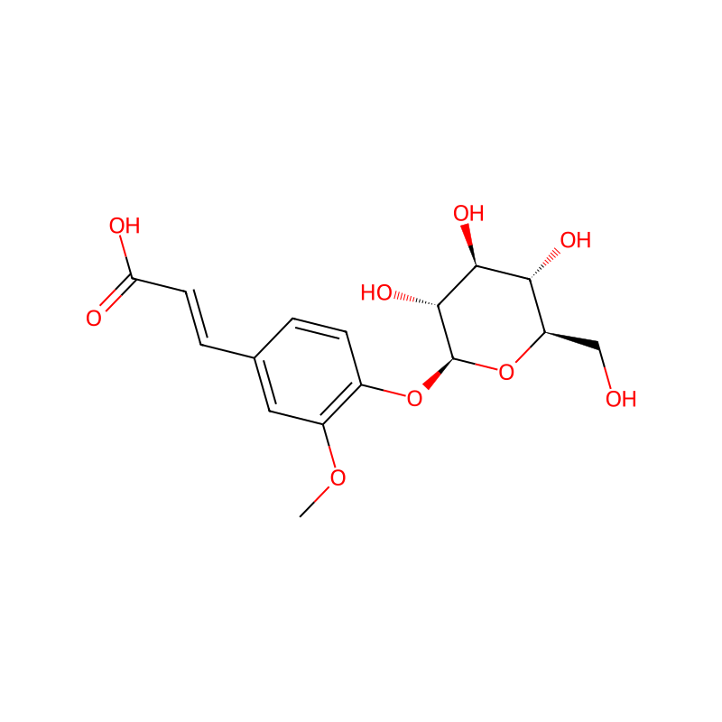 Trans-4-O-Beta-D-Glucopyranosylferulic Acid molecular structure