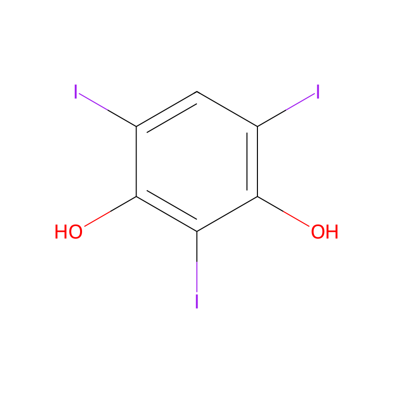 Molekülstruktur von 2,4,6-Triiodoresorcinol