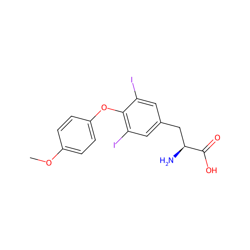 3,5-Diiodo-O-(4-methoxyphenyl)-L-tyrosine molecular structure