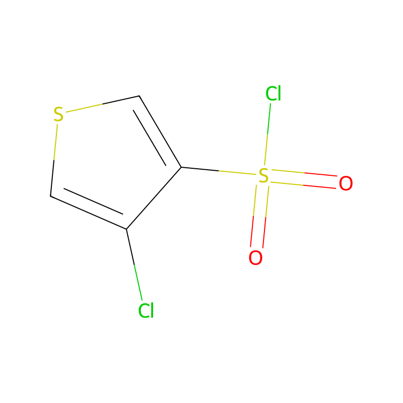 3-Thiophenesulfonyl chloride, 4-chloro- の分子構造式