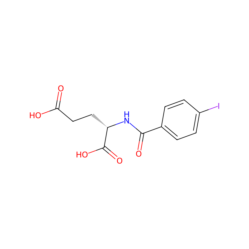 N-(4-Iodobenzoyl)-L-glutamic acid molecular structure