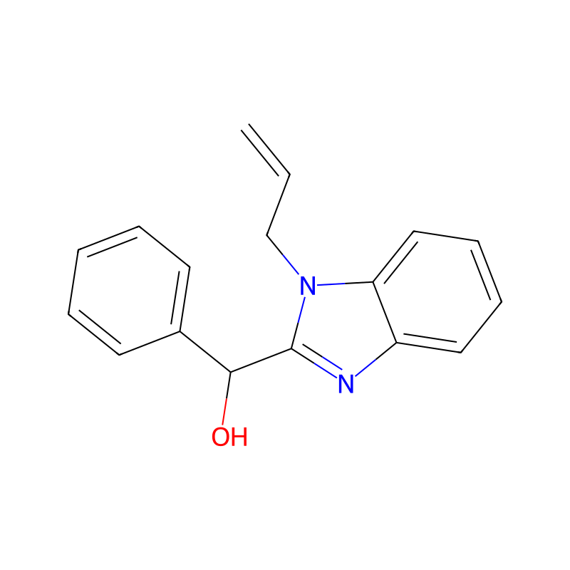 (1-Allyl-1H-benzoimidazol-2-yl)-phenyl-methanol 分子结构式