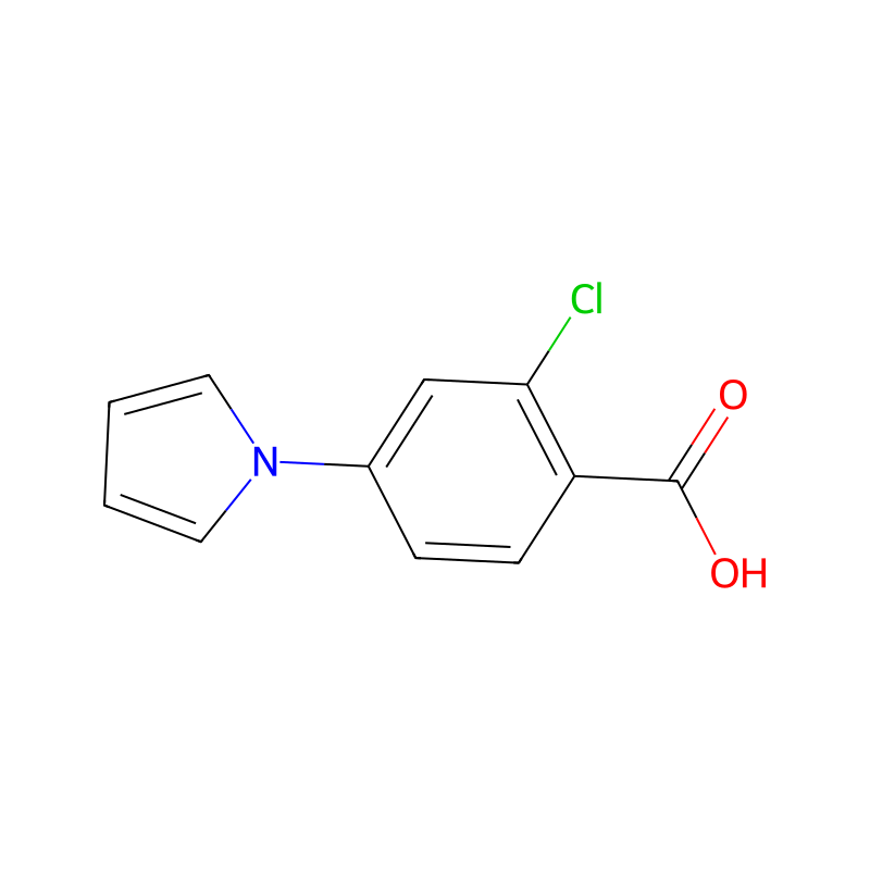 2-CHLORO-4-PYRROL-1-YL-BENZOIC ACID molecular structure