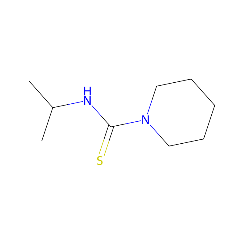N-propan-2-ylpiperidine-1-carbothioamide 分子结构式