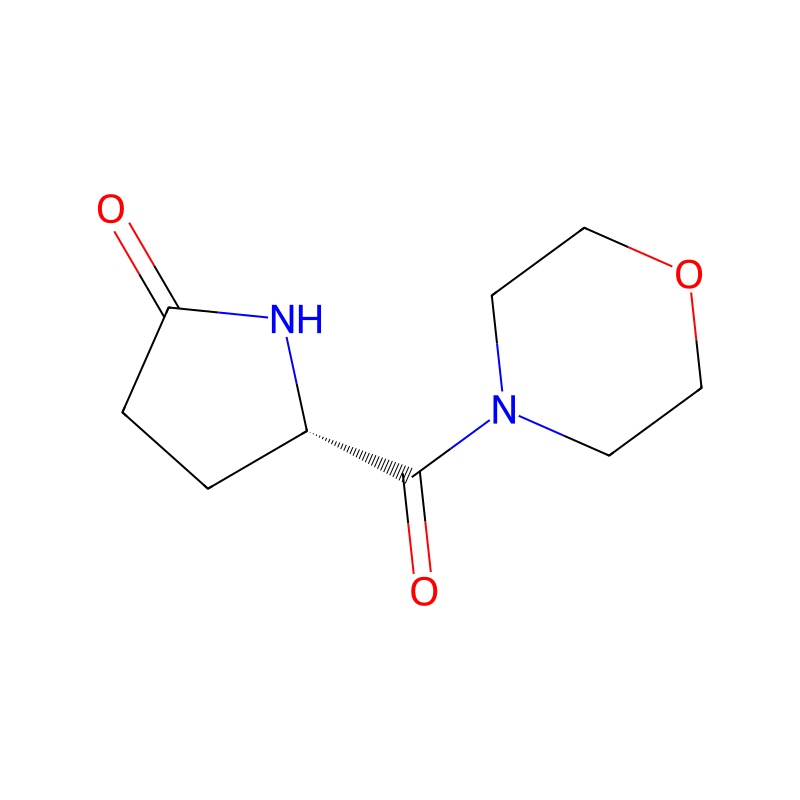 Molekülstruktur von (S)-4-((5-Oxo-2-pyrrolidinyl)carbonyl)morpholine