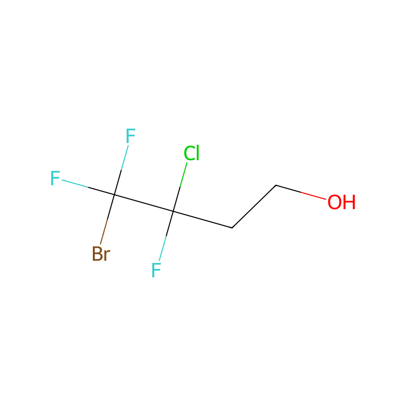 Molekülstruktur von 4-Bromo-3-chloro-3,4,4-trifluorobutan-1-ol