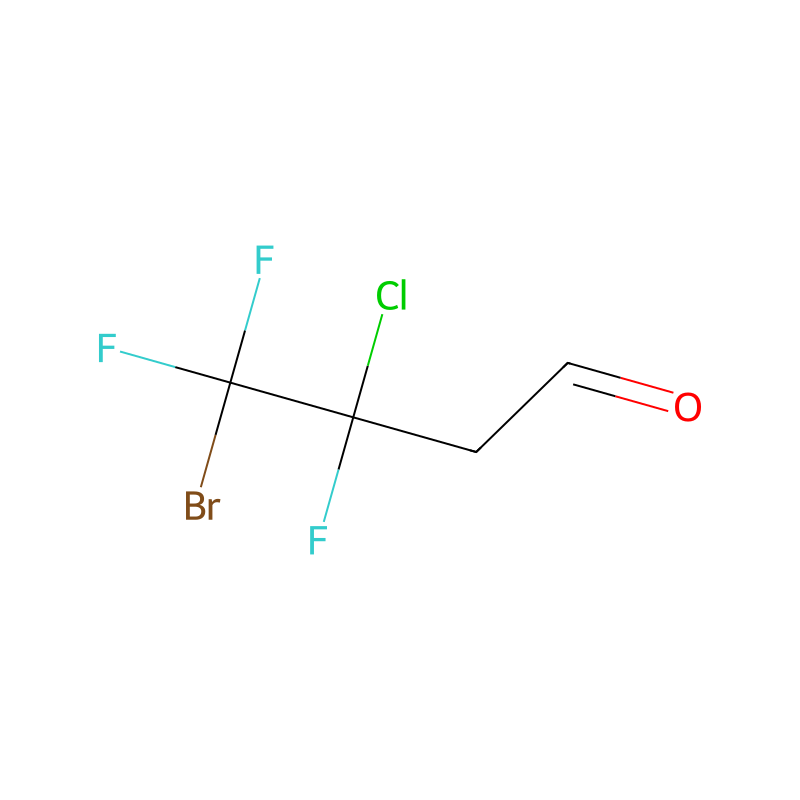 4-Bromo-3-chloro-3,4,4-trifluorobutanal molecular structure