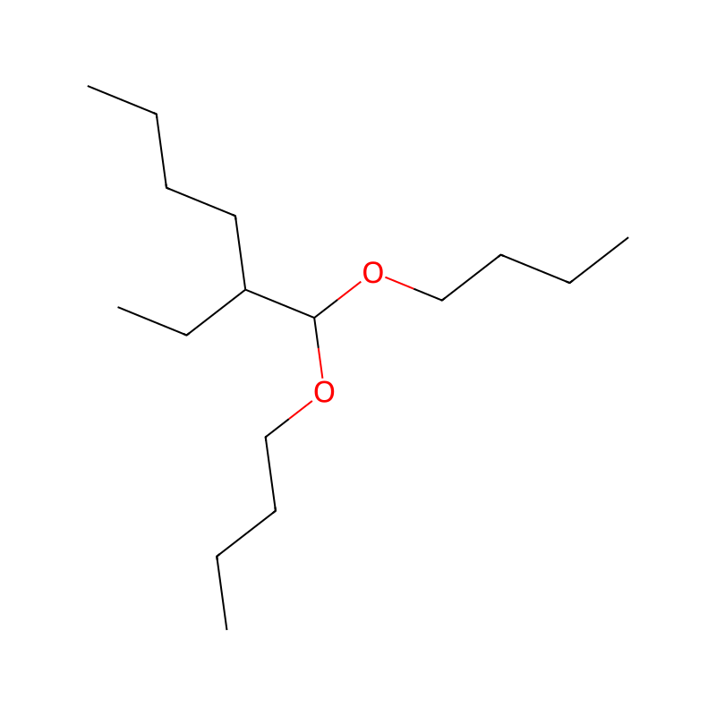 3-(dibutoxymethyl)heptane 分子结构式