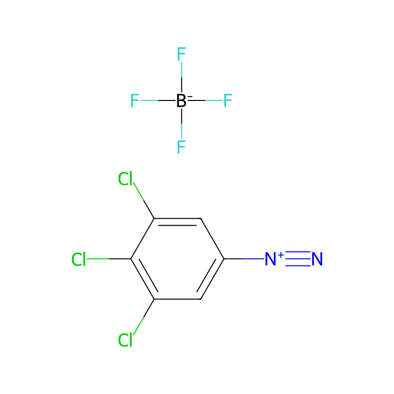 Benzenediazonium, 3,4,5-trichloro-, tetrafluoroborate(1-) (1:1) 分子结构式