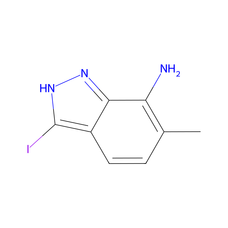 3-Iodo-6-methyl-1H-indazol-7-amine molecular structure