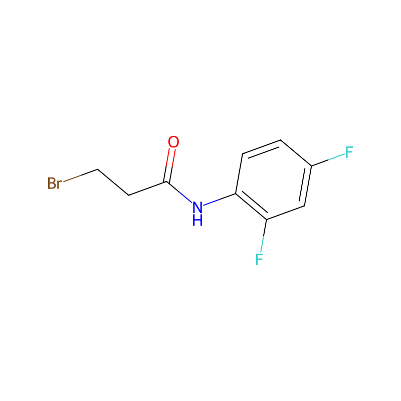 3-bromo-N-(2,4-difluorophenyl)propanamide molecular structure