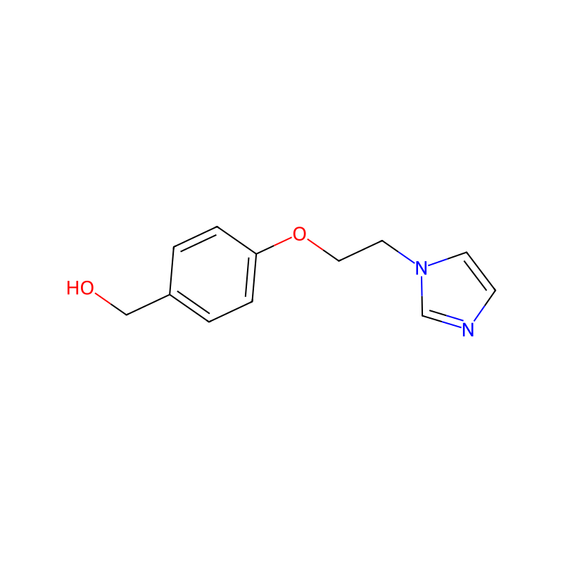 Molekülstruktur von Benzenemethanol, 4-(2-(1H-imidazol-1-yl)ethoxy)-