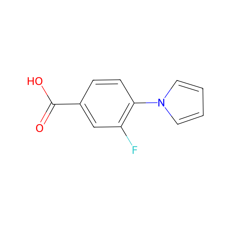 3-fluoro-4-(1H-pyrrol-1-yl)benzoic acid molecular structure