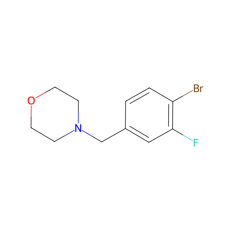 4-(4-Bromo-3-fluorobenzyl)morpholine molecular structure
