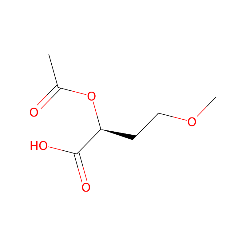 Molekülstruktur von (S)-2-acetoxy-4-methoxybutanoic acid