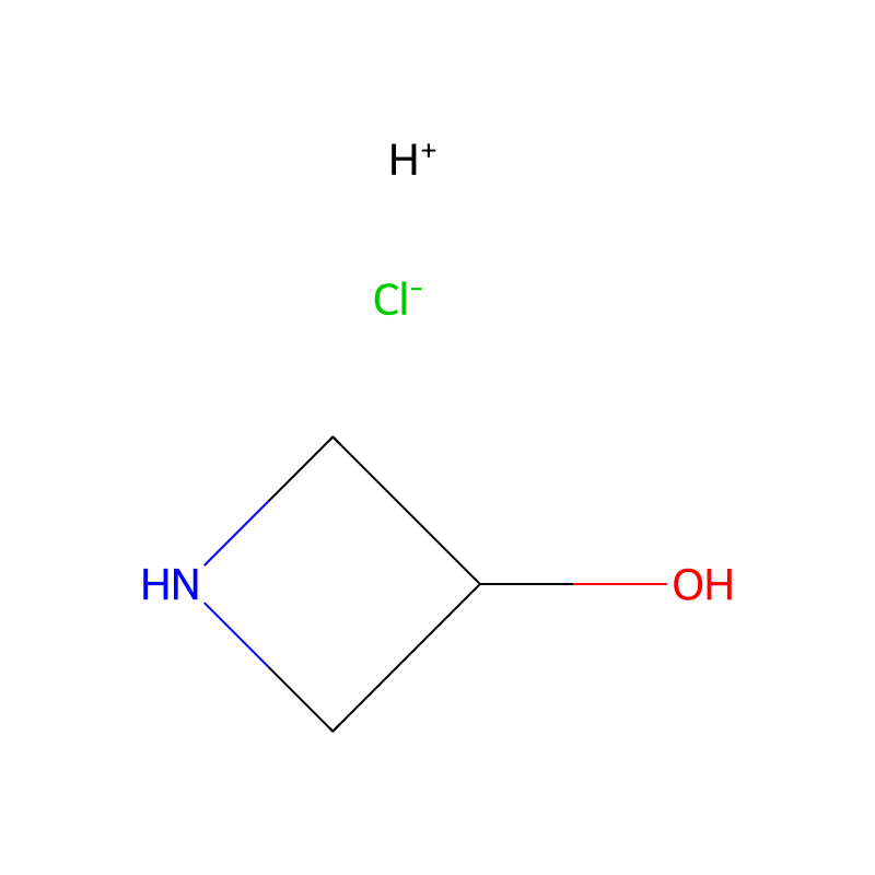 Azetidin-3-ol;hydron;chloride molecular structure