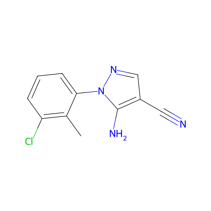 Molekülstruktur von 5-amino-1-(3-chloro-2-methylphenyl)-1H-pyrazole-4-carbonitrile