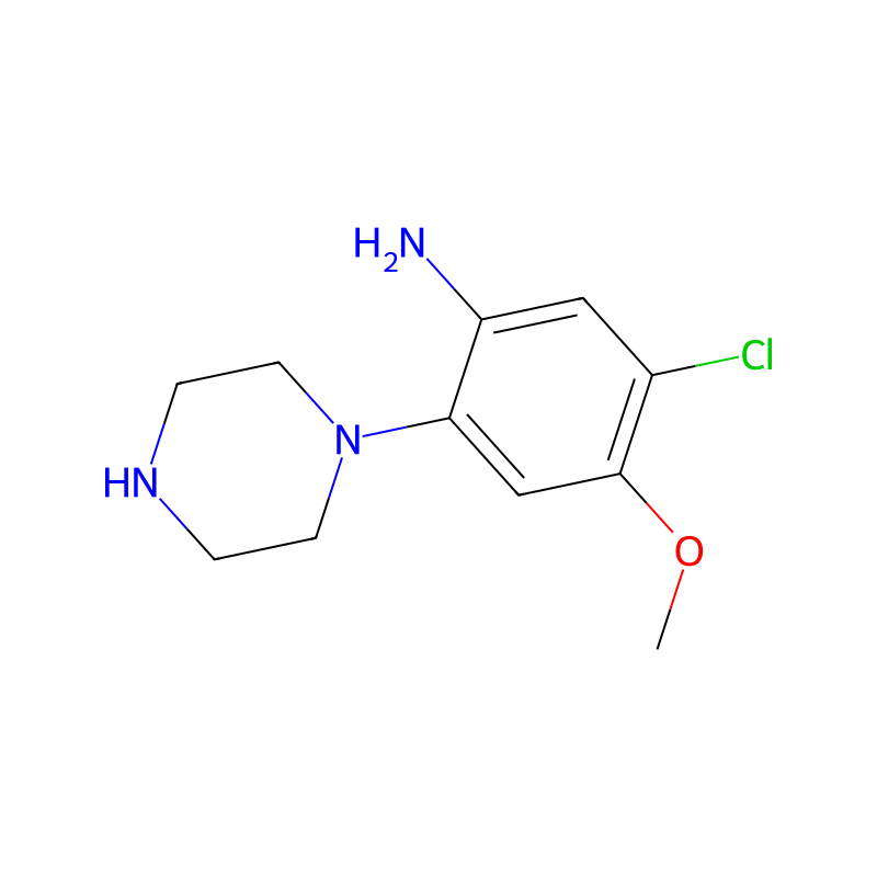 5-Chloro-4-methoxy-2-piperazin-1-ylaniline molecular structure