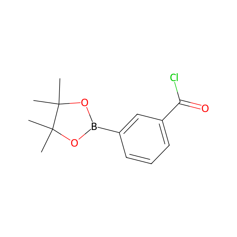 Molekülstruktur von 3-(4,4,5,5-Tetramethyl-1,3,2-dioxaborolan-2-yl)benzoyl chloride