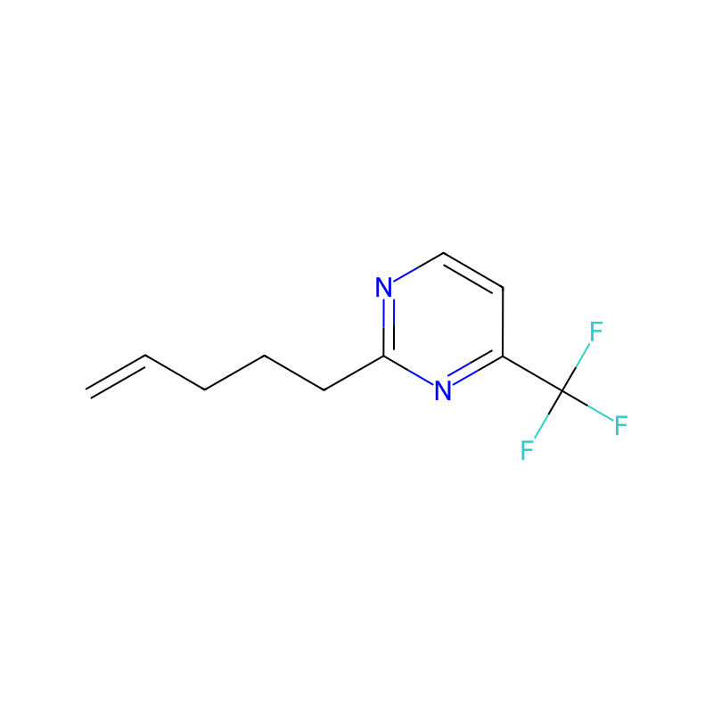 Pyrimidine, 2-(4-penten-1-yl)-4-(trifluoromethyl)- 분자 구조식
