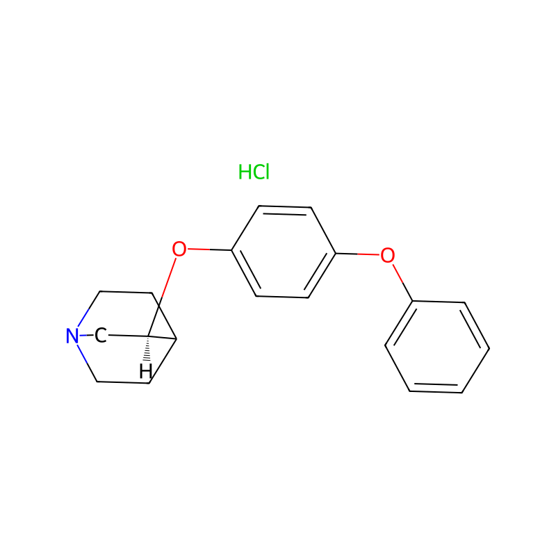 (S)-3-(4-phenoxyphenoxy)quinuclidine hydrochloride 분자 구조식