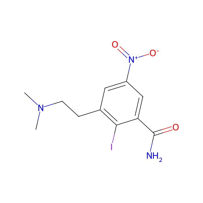 Molekülstruktur von (N,N-Dimethylaminoethyl)-2-Iodo-5-Nitro-Benzamide