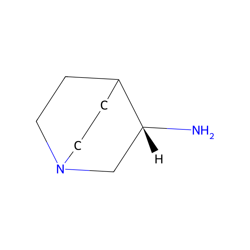 (S)-quinuclidin-3-amine 분자 구조식