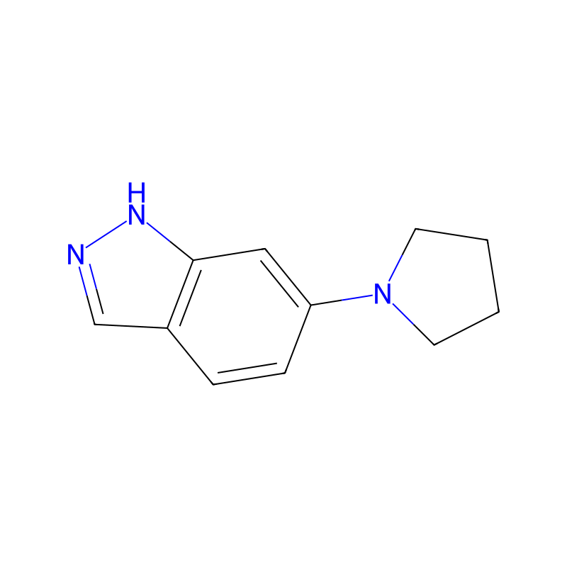 1h-Indazole,6-(1-pyrrolidinyl)- molecular structure