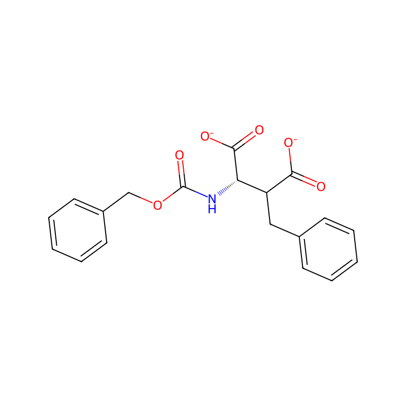 beta-benzyl-N-benzyloxycarbonyl-L-aspartate molecular structure