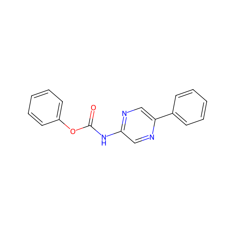 Phenyl 5-phenylpyrazin-2-ylcarbamate molecular structure
